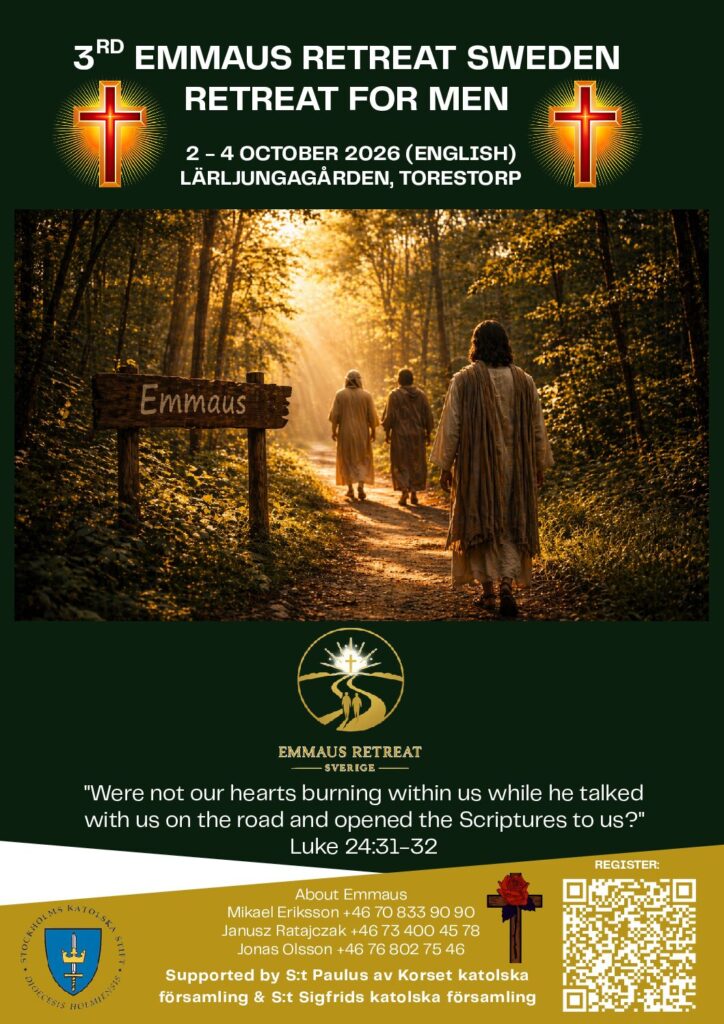 3rd Emmaus Men’s Retreat — Sweden 2026 flyer